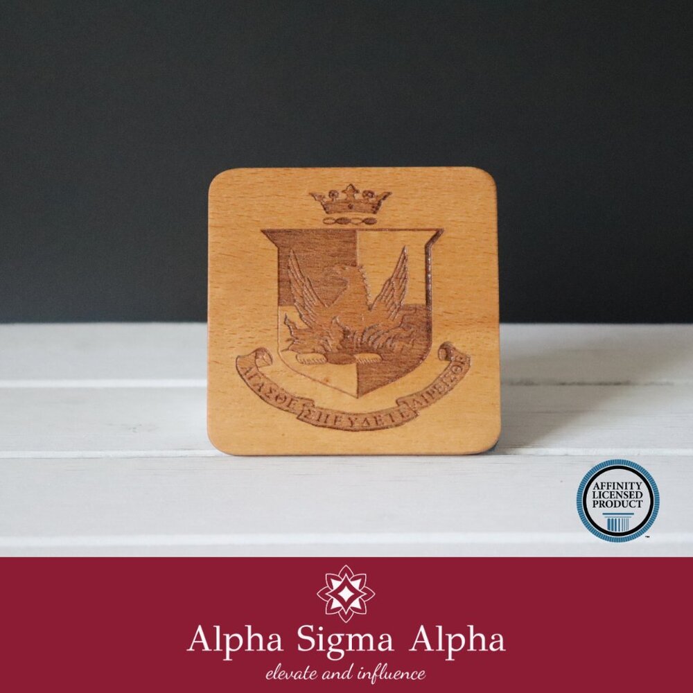 Alpha Sigma Alpha Crest v.2 (Set of 4 Coasters)